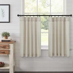 Pinch Pleat Beige Kitchen Short Curtains 24 Length Panels Back Tab Lin... New. Price: $33.11.