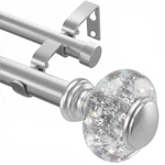 Silver Double Curtain Rod For Windows 28 To 48 INCHES-1 Heavy-duty Adjus... New. Price: $51.61.