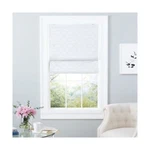 Montague Trellis Total Blackout Roman Shade, 34"X64", White 34X64 New. Price: $76.62.