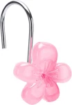 Cute Flower Shower Curtain Hooks, Glow Dark, Pretty Floral Themed Pink New. Price: $23.23.