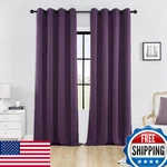 Huto 108IN Blackout Window Curtains 2 Panels Thermal Insulated Privacy Drapes Fo New. Price: $80.05.