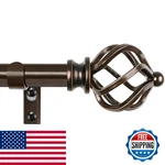 Kamanina Bronze Curtain 32 To 58 INCH2.6-4.8FT Adjustable Rods For New. Price: $30.56.