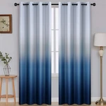 Ombre Darkening Curtains For Boys Bedroom, Light Blocking Gradient Grey Whi New. Price: $37.99.