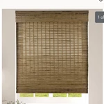 Arlo Blinds Dali Native Bamboo Cordless Roman Shades Brown 45X60 Open. Price: $68.00.