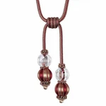 Double Glass Ball Tassel Tie Back In Red & Gold By Trimland New. Price: $13.25.
