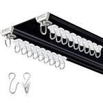 Ceiling Curtain Double Track Set 3FT-6.5FT/2 Meter Black Heavy Duty T... New. Price: $69.99.
