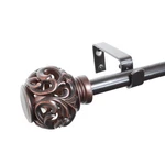 Kensignton 5/8" Curtain Rod Set 86-128" Oiled Bronze New. Price: $18.90.