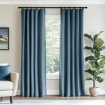 Lazzzy Velvet Blackout Curtains Blue Thermal Insulated Drapes For Bedroom Living New. Price: $98.89.