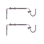 Kenney Adjustable Curtain Rod Brackets, Mocha (2-PACK) New. Price: $14.09.