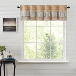 Vhc Kaila Gold Ticking Ruffled Valance 16X72 Boho Country New. Price: $27.95.