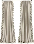 Lush Decor Reyna Ruffle Window Curtain Panel 54W X 84L (pack Of 2), Wheat New. Price: $51.71.