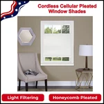 Cordless Cellular Top-down Honeycomb Pull Pleated Window Shades 64"L, White New. Price: $54.98.