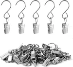 Hook Curtain Clips, 45 Pack 304 Stainless Steel SMALL-2.4INCH, Silver New. Price: $14.52.