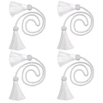 4 Pack Curtain Tiebacks Window Decorative Tassels White Rope... New. Price: $18.42.