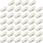 Hordion 40PCS Ivory Velvet Hanger Clips, Strong Finger Non-slip New. Price: $25.35.
