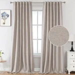 Fantasdecor Natural Linen Curtain 84 Inch Length For Bedroom Living Back... New. Price: $43.61.