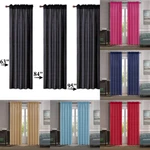 2PC MR2 Solid Silk Semi Sheer Rod Pocket Window Curtain Panel Light Filtering New. Price: $18.00.