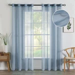 2 Panels Dusty Blue Semi Sheer Window Curtains 84 Inch Length Elegant Grommet To New. Price: $34.95.
