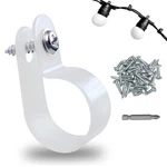 Lyrlidr Pack Rope Light Clips P-style Mounting 1/4, WHITE-60P New. Price: $12.56.