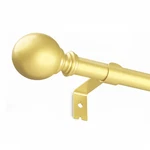 Gold 5/8" Diameter Adjustable Rod With Classic Round Finials,for Windows 66-120" New. Price: $29.99.