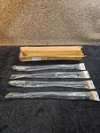 (qty 4) Kenney Chelsea 5/8", 28-48" Standard Decorative Window Curtain Rod Black Open. Price: $50.92.