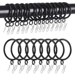 44 Pack Curtain Rings With Eyelets, Inch Inner 1.75" - Black New. Price: $23.88.