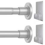 Corklatta Matte Silver Shower Curtain ROD,1 Inch Diameter Stainless Steel Adj... New. Price: $23.57.