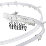 Jetec Curved Ceiling Curtain Track Bendable Mount For 3 M/ 9.8 Ft, White New. Price: $27.46.