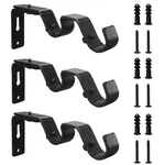 Double Curtain Rod Heavy Duty Brackets, 3 Pcs Adjustable ... New. Price: $25.04.