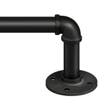 Zeerobee Curtain Rods For Windows To 84, 1 Inch 48" 86", Black New. Price: $28.37.