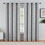 Purainbow Foil Silver Blackout Window Curtains For Bedroom Living 95INCH... New. Price: $72.17.