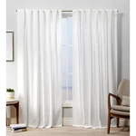 Exclusive Home Curtains Velvet Hidden Tab Panel, 52X108, Winter White, New. Price: $42.52.