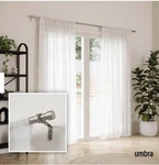 Pk Umbra Cappa Curtain 1" Rod, 2-PACK Silver 36 -72 New. Price: $22.00.