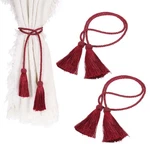 2PCS Tassel Curtain Tiebacks Holdbacks With For Home Red New. Price: $15.49.