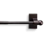 Hart & Harlow Magnetic 17-IN To 30-IN Cocoa Steel Single Curtain Rod New. Price: $23.99.