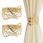 Ufurmate Curtain Tie Backs, 2PCS Metal Creative Pieces, Gold Leaf New. Price: $17.86.