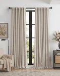 Beige Linen Blackout Curtains 84 Inch Long For Bedroom Living Room, Cream Bac... New. Price: $40.91.
