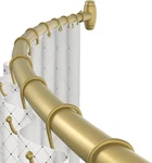 Curved Shower Curtain Rod, Round 48 To 72 Inches Adjustable, New. Price: $63.02.