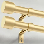 Geebobo Gold Curtain Rods For Windows 30"-120" 2PACK, New. Price: $66.12.