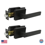 Probrico 2 Pack Matte Black Door Entry Levers Different Keys Entrance Handles New. Price: $75.18.