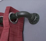 Decopolitan Industrial Wrap Around Telescoping Curtain Rod Set, 36-72", Black Open. Price: $9.99.
