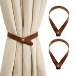 Pu Leather Curtain Tiebacks, Modern Faux Straps With Adjustab... New. Price: $14.15.
