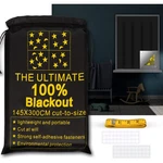 Ruseen Portable Blackout Shades (118" X 57") 100% Material - New. Price: $27.24.