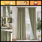 Lazzzy Green Blackout Velvet Curtains 96IN Thermal Insulated 2 Panels New. Price: $123.99.