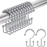 Amazer Shower Curtain Hooks Rings, Rust-resistant Stainless Steel Double New. Price: $9.60.
