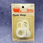 Package (14) Vintage Dritz White Plastic Rings 1/8 Inch 28 Mm New. Price: $5.00.