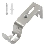 Hordion Adjustable Curtain Rod Bracket, Heavy Duty Drapery 2 Pack Silver New. Price: $11.12.