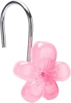 Cute Flower Shower Curtain Hooks, Glow Dark, Pretty Floral Themed Pink New. Price: $23.42.