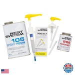 West System 105A Epoxy Resin 32 Fl Bundle 206A Slow Hardener 7 Oz. New. Price: $167.15.