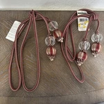 Double Glass Ball Tassel Tie Back Red & Gold Trimland Trimmings Set Of 2 Lot New. Price: $19.99.